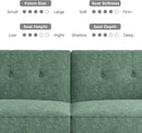 89” Futon Sofa Bed, Comfy Futon Couch Bed with 2 Square Pillows, Convertible Sleeper Sofa with Adjustable Backrest& Armrests, Modern Loveseat Sleeper for Living Room, Bedroom,Light Green by CozyNest Decor