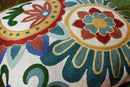 Daisy Floral Pillow Cover Teal Flower Pillowcase Flowery Outdoor Cushion Suzani Accent Pillowsham Flower Floral Chair Cushion Hand Embroidered Cushions Wool Size 18x18 by CozyNest Decor