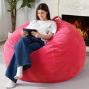 Homguava 3.5FT Bean Bag Chair: Teardrop Bean Bags with Memory Foam Filled, Compact Beanbag Chairs Soft Sofa with Corduroy Cover (Pink) by TinyTreasures Baby Boutique