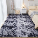 6x9 Area Rugs for Living Room, Fluffy Shaggy Bedroom Rug Indoor Carpet, Anti-Skid Soft High Pile Rug for Nursery, Kids Room, Bedside, Home Decoration, Tie-Dyed Dark Grey by TinyTreasures Baby Boutique