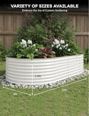 10x4x1.5ft Raised Garden Bed,Galvanized Raised Planter Boxes Outdoor with Easy Assembly, Large Garden Bed for Vegetables, Fruits, Flower,Raised Garden Bed,Beige by GreenHaven Gardens