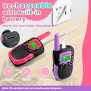 Vvinca Rechargeable Walkie Talkies for Kids, Toys for Ages 5-7 Birthday Gift for 3-12 Year Old Girl Boy with Flashlight 22 Channel 2 Way Radio 3 Mile Long Range Walkie Talkie for Outdoor Game Camping by TinyTreasures Baby Boutique