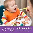 LiKee Strong Suction Cup Fidget Rotating Sensory Bath Toys for Baby 12 18 Months Airplane Car Travel Table & Window Toys for 1 2 Years Old Toddler Boys and Girls (Space-2) by TinyTreasures Baby Boutique