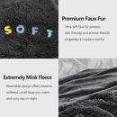 GONAAP Fuzzy Faux Fur Throw Blanket Twin Size Dark Grey Super Soft Cozy Plush Fuzzy Shaggy Blanket for Couch Sofa Bed (Dark Grey, Twin(60"x80")) by CozyNest Decor