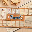 Personalized My First Year Photo Frame | 12 Months Picture Frame For Baby First Year | Displays Two 4x6 Photo and Twelve 2x3 Pictures | Birthday Party Decor Newborn Memory Keepsake, Style MP5 by TinyTreasures Baby Boutique