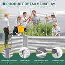 Land Guard 6x3x3ft Rectangular Galvanized Raised Garden Beds, Large-Capacity Metal Planter Box Outdoor, Durable Deep Raised Garden Bed 3ft Tall, Raised Beds for Gardening Vegetables, Classic Silver by CozyNest Decor