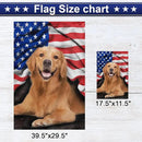 FLAGWIX Golden Retriever, Patriot American Dog Flags - 4th of July Decorations for Home, Outside, Indoor Outdoor Flag, House Flag 30x40 - Double Sided, Heavy Duty Canvas, Fade Resistant by GreenHaven Gardens