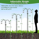 Double Shepherds Hooks for Outdoor (1Pack,76 inch) Heavy Duty Adjustable Bird Feeder Pole Garden Decor Shepherds Hook for Hanging Bird Feeder, Plant Baskets, Hummingbird Feeder for Outside by GreenHaven Gardens