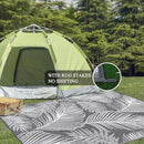 Pauwer Waterproof Outdoor Rug 9x12, Reversible Plastic Straw Patio Camping Rug, Indoor Outdoor RV Mat Carpet for Deck, Camper, Porch, Balcony, Backyard, Picnic, Leaf Grey by GreenHaven Gardens
