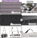 G GOOD GAIN Picnic Blankets Outdoor - Waterproof Outdoor Rug with Shoulder Carry Strap | Machine Washable Picnic Mat with Sandproof Backing for RV, Balcony, Camping, Hiking, Concerts (Blue, 9' x 6') by TinyTreasures Baby Boutique