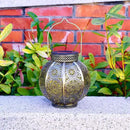 Moroccan Garden Solar Lanterns, {Set of 2} Bohemian Landscape Solar Lights Outdoor Waterproof for Yard Pathway Patio Tree Table Decor (Bronze) by GreenHaven Gardens
