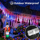 KNONEW 24 Tube Red White and Blue Meteor Shower Lights 4th of July Decorations,16 in 672 LEDs String Lights,52FT Plug in Waterproof Outdoor Lights for Independence Day House Tree Party Decor by GreenHaven Gardens