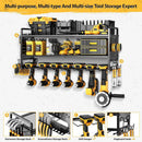 LBT Large Power Tool Organizer Wall Mount with Pegboard, Heightening Garage Power Tool Storage with 7 Cordless Drill Holder, Heavy Duty Metal Tool Shelf Battery Storage, Gifts For Men Father Husband by GreenHaven Gardens