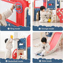 Toddler Outdoor Climber Playset with Basketball for Kids Ages 1 to 3 Years Slide and Swing Set 12 in 1 Playground Indoor Slide for Kids Durable Ecofriendly Plastic Backyard Playset Red by TinyTreasures Baby Boutique