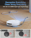 ECOVACS DEEBOT T50 PRO Omni Robot Vacuum and Mop, 3.19” Ultra-Slim, 15,000Pa Suction, ZeroTangle 2.0, TruEdge Edge Cleaning, AIVI 3D Obstacle Avoidance, Auto Mop Wash & Dry, Self-Emptying,White by CozyNest Decor
