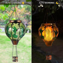 pearlstar Hot Air Balloon Solar Lantern with Flickering Flame Light Outdoor Solar Hanging Lights Waterproof for Garden Yard Farmhouse Patio Pathway Outside Decoration,Glass(Hummingbird) by GreenHaven Gardens
