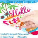 9 Sheets Summer Window Clings, Double Sided Summer Window Clings for Glass Windows, Hello Beach Decals, Sun Watermelon Pattern Stickers for Home Office Accessories Decorations by CozyNest Decor