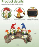iStatue Enchanted Fairy Garden Gnomes Solar Light - 9'' Hand-Painted Resin Miniature Figurines Perfect for Yard Art Outdoor Patio Decor Lawn Ornaments and Statues Decorations (Gnomes) by GreenHaven Gardens