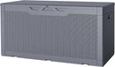 JUMMICO 100 Gallon Resin Deck Box, Waterproof Outdoor Storage Box with Lockable Lid for Garden Tools, Patio Cushions (Gray) by CozyNest Decor