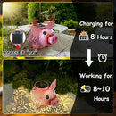 Teaeeno Pig Solar Light Lantern Garden Decor,Metal Animal Decor Outdoor,Garden Yard Lawn Backyard Ornament Decor,Home, Lawn, Patio, Resin Animal Ornament, Women/Gardening Gifts