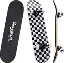 WhiteFang Skateboards for Beginners, Complete Skateboard 31 x 7.88, 7 Layer Canadian Maple Double Kick Concave Standard and Tricks Skateboards for Kids and Beginners by TinyTreasures Baby Boutique