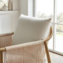 CHITA Braid Armchair Set of 2, Modern Accent Chair for Living Room, Cream by CozyNest Decor