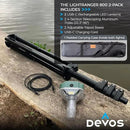 Devos Outdoor | LightRanger 800 Lumen Rechargeable Telescoping LED Lantern | 30 Hour Run Time | Illuminates a 40 Foot Diameter Area | 2 Pack with Padded Case by GreenHaven Gardens
