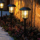 Grand patio Solar Outdoor Lights, 10 Pack, Glass Light Metal Pathway Light, Waterproof Landscape Lighting, Automatic Dusk and Dawn Sensor (Slate Gray) by GreenHaven Gardens