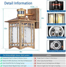 Brown Motion Sensor Outdoor Lights Wall Mount - Dusk to Dawn Exterior Light Fixture for Outside House Porch Patio Garage - Waterproof Lantern with Yard Front Motion Detector by GreenHaven Gardens