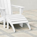 WestinTrends Outdoor Ottoman, Patio Adirondack Ottoman Foot Rest, All Weather Poly Lumber Folding Foot Stool for Adirondack Chair, Widely Used for Outside Porch Pool Lawn Backyard, White by CozyNest Decor