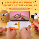 Crochetta Crochet Kit for Beginners, Crochet Kit w Step-by-Step Video Tutorials, Crochet Starter Kit Learn to Crochet Kits for Adults Kids Beginners, Crochet Poop (40%+ Yarn) by TinyTreasures Baby Boutique