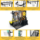 Garden Tool Organizer - Heavy Duty Garage Storage and Organization with Wheels - Large Garden Tool Storage Holder for Lawn Yard Patio Shed,Garage Shovel Rack by GreenHaven Gardens