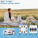 Waterproof Picnic Mat, Outdoor Camping Oversized Field Blanket. Portable Thickened Camping Blanket, Suitable for Beach, Camping, Music Festival, Party, Outdoor Adventure. (Yellow&Blue&White, 80”x60”) by TinyTreasures Baby Boutique