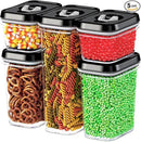 DWËLLZA KITCHEN Airtight Food Storage Containers with Lids - 5 Piece Set - Kitchen Accessories Food Containers - Pantry Organization and Storage - Clear Plastic BPA-Free - Keeps Food Fresh & Dry by CozyNest Decor