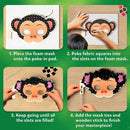 Skillmatics Poke-in Art - Animal Masks, Mess-Free Fun for Kids, DIY Wood Craft Kits, Creative Activity, Gifts for Girls & Boys Ages 4, 5, 6, 7, 8, 9 by TinyTreasures Baby Boutique