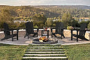 KINGYES HDPE Adirondack Chair, Classic All-Weather Adirondack Chair Set of 4, Black by GreenHaven Gardens