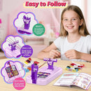 Friendship Bracelet Making Kit, Arts and Crafts Loom Bracelet Maker for Kids, Jewelry String Making supplies with 3 Thread Styles & 6 Bead Types, Christmas Birthday Gifts for Girls Ages 6 7 8 9 10+ by TinyTreasures Baby Boutique