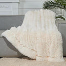 GONAAP Fuzzy Faux Fur Throw Blanket Ivory Super Soft Cozy Plush Fuzzy Shaggy Blanket for Couch Sofa Bed (Ivory, Throw(40"x50")) by CozyNest Decor