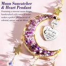 Aunt Gifts from Niece Nephew, Aunt for Auntie Gifts, Best Aunt Ever Gift Aunt Birthday Gifts for Auntie, Unique Auntie Gifts for Women Moon Crystal Suncatcher for Windows Hanging by GreenHaven Gardens