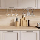 DecoBros Under Cabinet Wine Glass Stemware Rack Holder, Chrome by CozyNest Decor