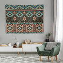 HZOHNAGO Aztec Tapestry Turquoise Blue and Brown and Native American Tribal Pattern Printed Wall Tapestry Wall Hanging for Bedroom Living Room Dorm 80" W x 60" H by CozyNest Decor