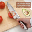 ZHANG XIAO QUAN SINCE 1628 15Pcs Knife Block Set,kitchen knife set with Built-in Sharpener Razor-Sharp High Carbon Stainless Steel Dishwasher Safe(Silver) by CozyNest Decor
