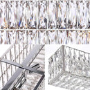 IKK Modern Rectangle Chandelier for Dining Room, Crystal Chandeliers with Stainless Steel in Chrome, Large Rectangular Pendant Light for Kitchen Island L40 x W6.7 x H6.3 by CozyNest Decor