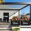 Metal LED Planter Box Rectangular Block - Galvanized Steel Long Planters Box with Solar Light Outdoor All-Weather Use with Drainage Holes for Cafe Bar Mall Patio/Porch/Entrance, 35.5×24×12IN（Home） by GreenHaven Gardens