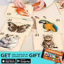 QUOKKA Realistic Wooden Puzzles for Toddlers 1-3 Year Old - 15x15 Inches Kids Puzzles Ages 2-4 - Birds, Animals, Fish, Butterfly Montessori Toddler Toys - Motor Skills Games Gifts for Girls&Boys by TinyTreasures Baby Boutique
