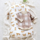 LifeTree Muslin Baby Lounger Cover, Newborn Slipcover Lounger Cover for Boys Girls Infant, Soft 70% Viscose from Bamboo and 30% Cotton, 1 Pack Cover Only, GoldenRetriever Pattern by TinyTreasures Baby Boutique