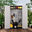 ZZM Large 67 Cu.ft Waterproof Storage Shed, Outdoor Storage Cabinet，Durable Resin Storage for Patio Furniture, Garden Tools, Pool Accessories, Mower Storage (White) by GreenHaven Gardens
