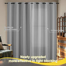 NICETOWN 100% Blackout Window Curtains 84 inches Long 2 Panels Set, Thermal Insulated Grommet Drapes, Room Darkening Curtain for Bedroom Living Room(W52 x L84 Inch, Silver Grey) by TinyTreasures Baby Boutique