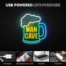 Man Cave Neon Sign, Beer Neon Signs for Wall Decor, Dimmable Acrylic Neon Lights for Man Cave Gamer Room Bedroom Bar Pub Party Decorations by CozyNest Decor