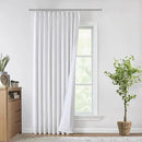 Vision Home White Pinch Pleated Full Blackout Curtains 60 inch Wide Thermal Insulated Window Panels 102 inch for Bedroom Living Room Darkening Pinch Pleat Drapes with Hooks Back Tab 60" Wx102 Lx1 by CozyNest Decor